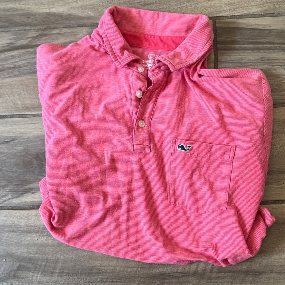 Vineyard Vines Men's Vibrant Pink Polo